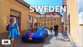 4K Sweden Walks: Town Of Visby, The Medieval And Viking Gem of Gotland ⛵⚔