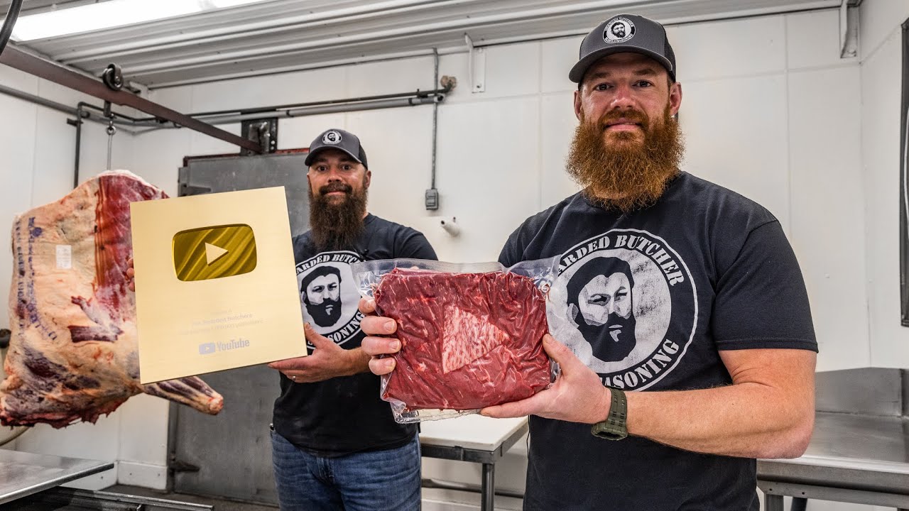 NEVER SEEN CUT OF MEAT We Ate Our ONE Million Subscriber PLAY BUTTON NEVER SEEN CUT OF MEAT We Ate Our ONE Million Subscriber PLAY BUTTON