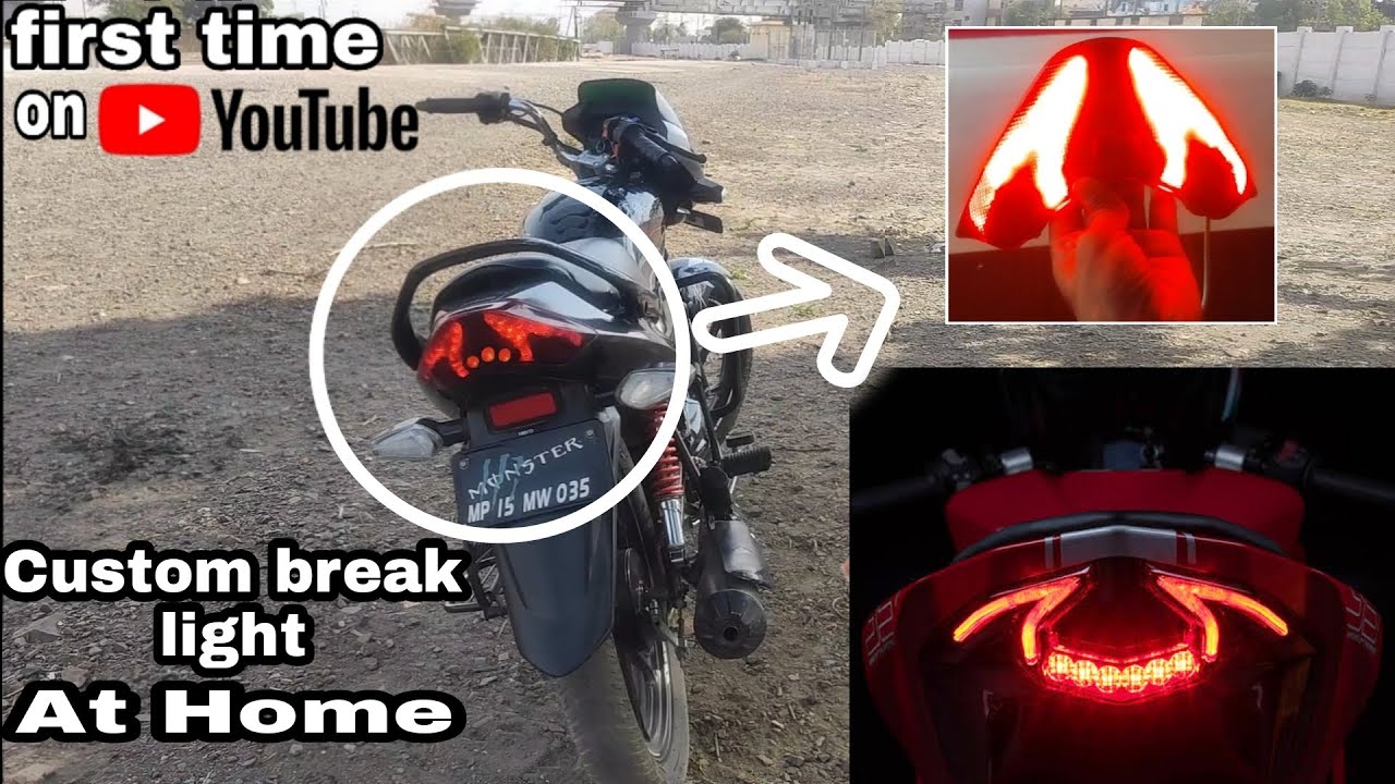 bike led tail light custom modification home made bike breck
