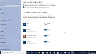 how to disable windows 10 notification from the action center