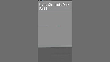 Using Only Shortcuts to Model in Maya