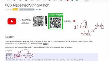 贾考博 LeetCode 686. Repeated String Match