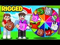 We Did The RANDOM PET CHALLENGE... But I RIGGED It (Roblox pet Simulator X)