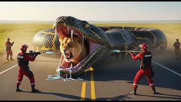 Brave Heroes Save Mother Lion from Giant Python’s Terrifying Attack 🐍
