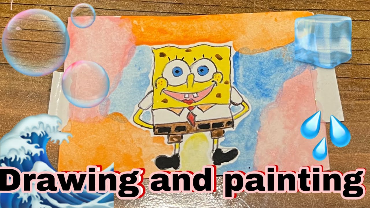 How to easily teach your children to paint and color SpongeBob ...