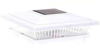 5X5 White Outdoor Solar Fence Post Deck Railing Cap LED Light