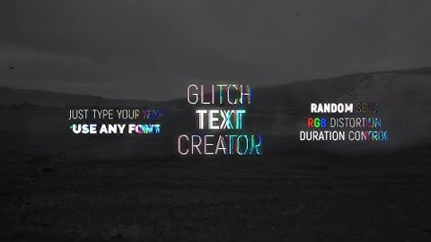 After Effects Template: Glitch Text Creator
