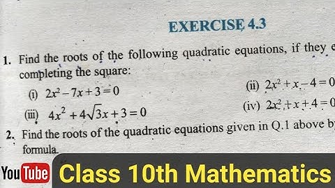 🎯Class 10th Maths NCERT Chapter-4 Exercise-4.3 Full Solution CBSE BOAED By (ABEL IN MATHS) 95+Target