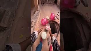 💥new Parkour boy football ⚽ and love 🎈🥰balloon drop challenge.??😱#parkour #running #viral #yt