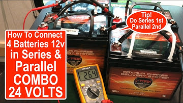 How to wire batteries in Parallel & in Series COMBO 4 12v 35AH AGM Batteries wired to get 24v 70AH