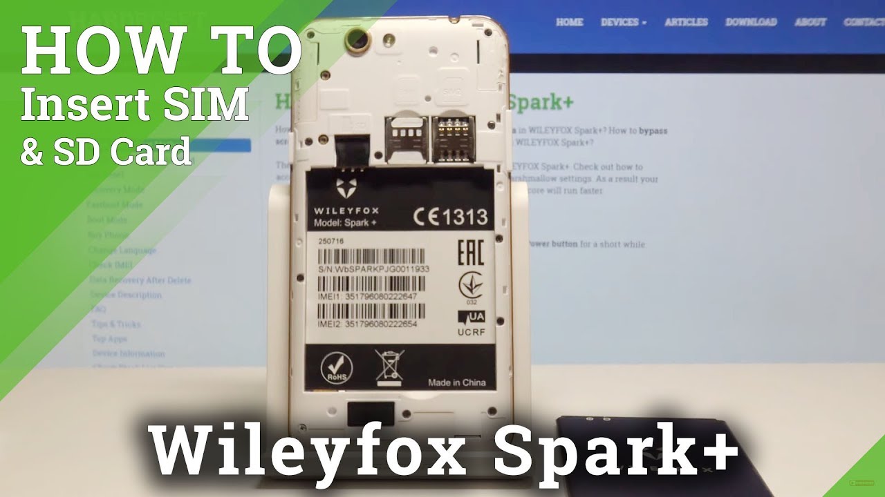 How to Insert Micro SIM Card to Wileyfox Spark+ - Install ...