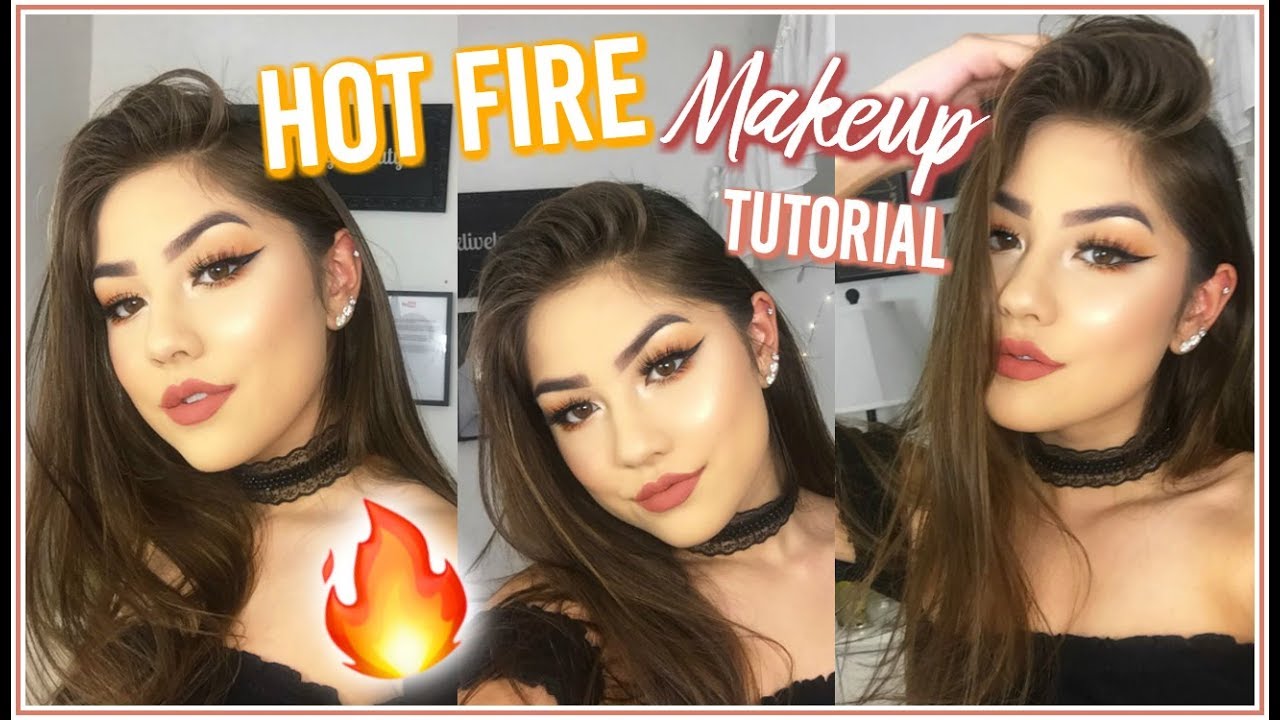 HOT FIRE MAKEUP FT. HOT NEW PRODUCTS & Morphe x Jaclyn Hill Palette! ♡