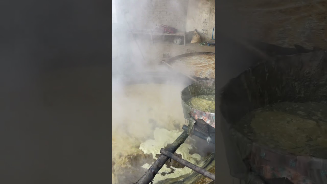 "Traditional Village Gurr Making: Sweet Moments from the Heart of Heritage! 🌾🍯 