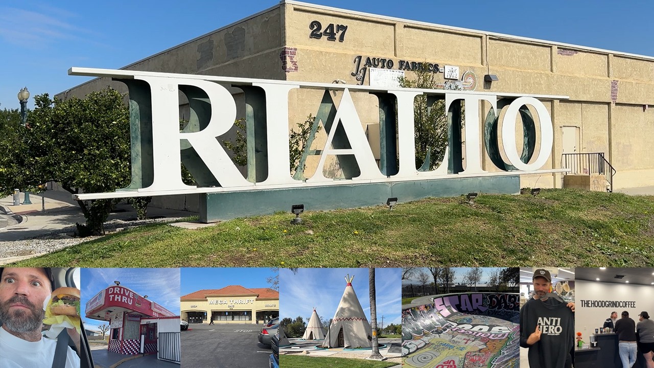 Exploring Rialto,CA - Coffee, Thrifting, Skating, Burgers and More. 