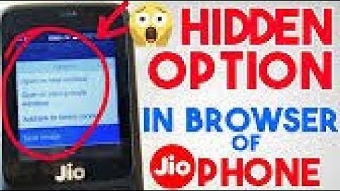 Jio Phone Hidden Options | Is Hotspot  In Jio Phone