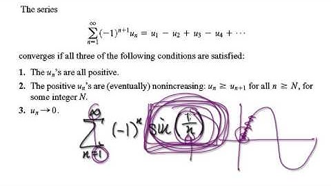 Video 2580 - Absolute Convergence Test - sin(1/n) - Example (2/2)