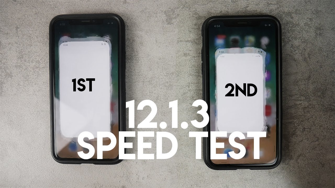 iOS 12.1.3 Speed Test
