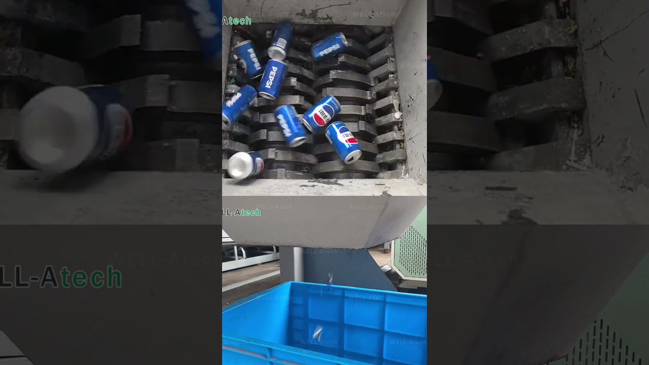 WED Double Shaft Shredder for recycling cans #shredder  #doubleshaftshredder  #recyclingmachine