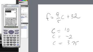 subbing in values using the classpad