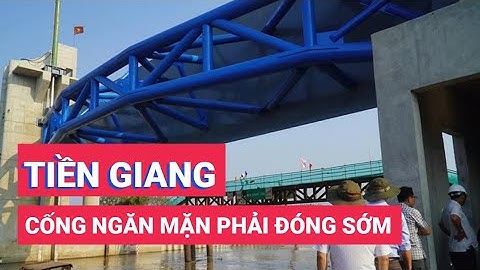Tiền Giang: Cống ngăn mặn đóng sớm hơn kế hoạch do mặn xâm nhập nhanh