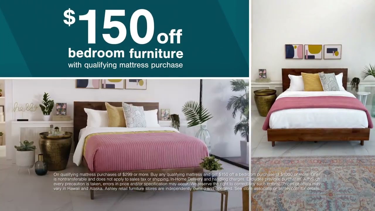 Buy a mattress and get $$$ for new bedroom furniture at Ashley!!