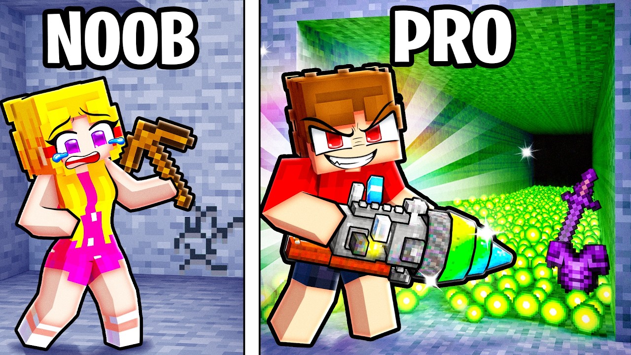 NOOB vs PRO Weapon Mining Battle...