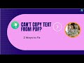 Can't Copy Text from PDF? 2 Ways to Fix It