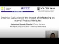ICACSIS 2020 - Empirical Evaluation of Impact of Refactoring on Software Quality