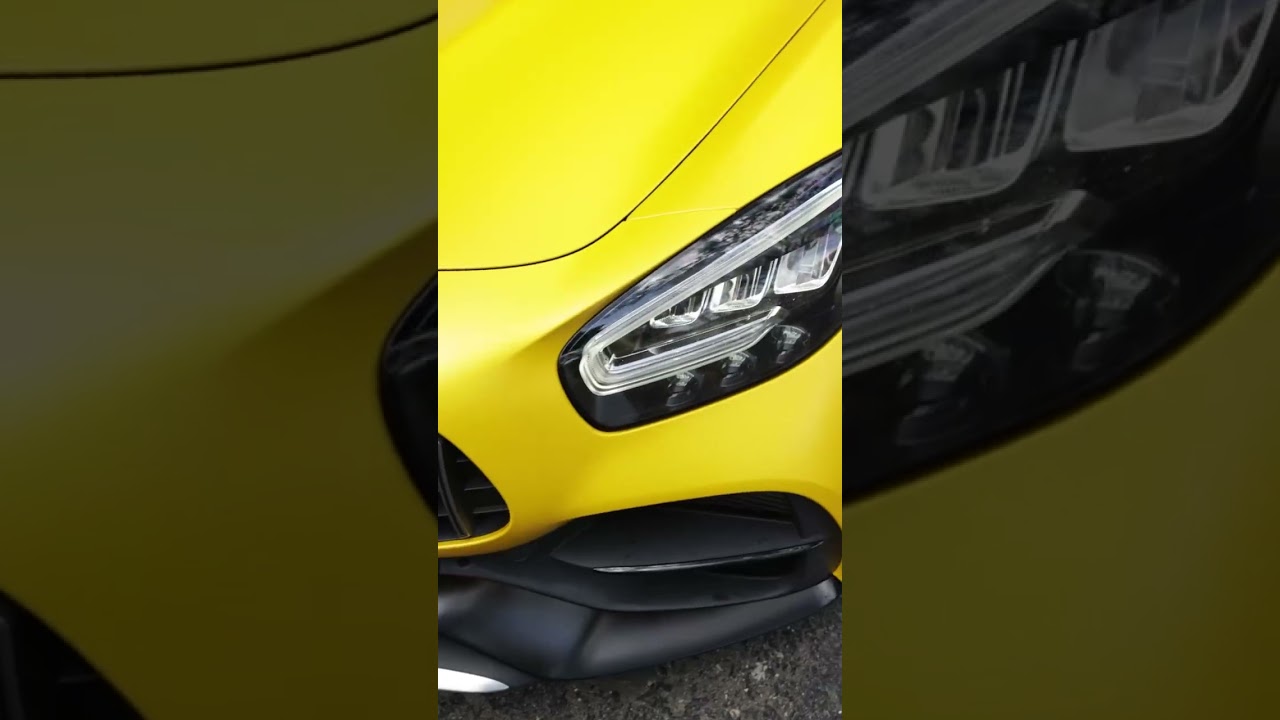 Mercedes AMG GT Wrapped in KPMF Matte Sonic Yellow Vinyl 💛