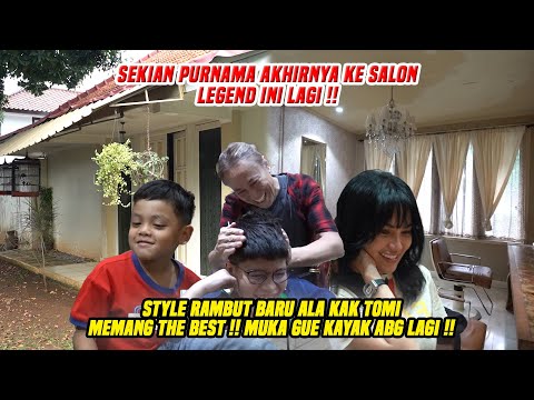 SEKIAN PURNAMA KE SALON LEGEND INI LAGI!! STYLE RAMBUT ALA KAK TOMI EMANG CUCOK!! BERASA ABG DONG..