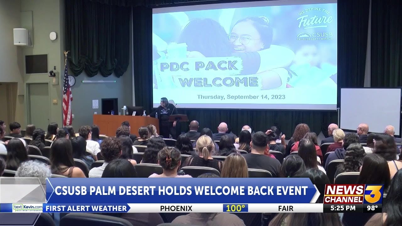 CSUSB Palm Desert holds welcome back event - YouTube