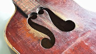 Old Mandola Max Lederer before and after restoration