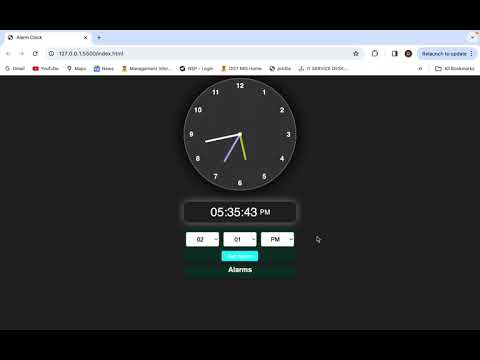Alarm App using HTML, CSS & Javascript | With Multiple Alarm Feature
