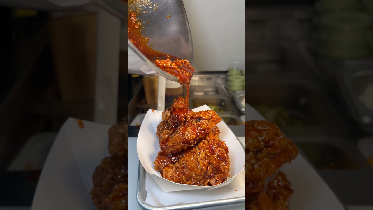 The SPICY MAPLE WINGS from Namkeen in Williamsburg, Brooklyn NYC are INCREDIBLE! 🍗🔥🤤 #DEVOURPOWER