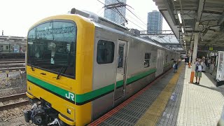 E493系01編成松本地区ハンドル訓練試運転返却回送警笛を鳴らして八王子駅発車