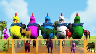 Paint & Animals Chicken, Rabbit, Dog, Dinosaur, Sheep, Fountain Animal Crossing Transformer