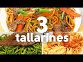 Tallarín saltado criollo, Tallarines rojos con pollo y Tallarines verdes | BUENAZO!