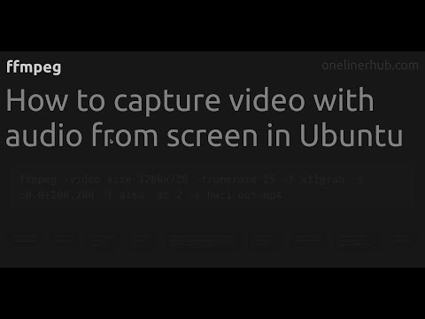 How to capture video with audio from screen in Ubuntu #ffmpeg