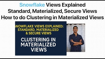 Snowflake Views Explained: Standard, Materialized & Secure Views | Clustering in Materialized Views