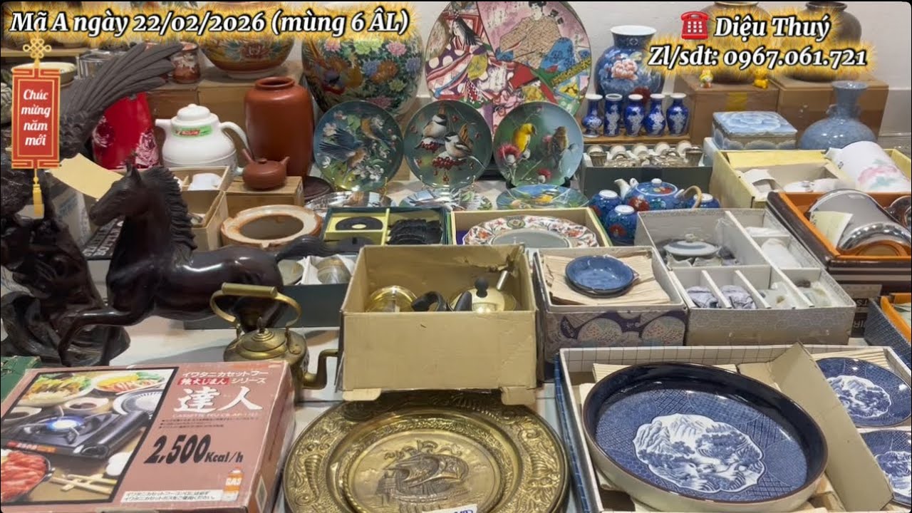 🎇🌸 Video đầu năm mới: Tượng ngựa, đại bàng, bình hoa, đĩa cảnh, bộ trà Nhật ☎️0967061721