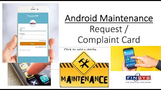 Maintenance Management App on Android Phone ~ Finsys ERP Software (2020) screenshot 2