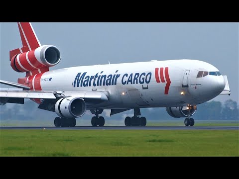 PURE MD-11 POWER!✈ What an Amazing Trijet Sound! MD-11F, Martinair, Lufthansa Cargo, UPS, FedEx