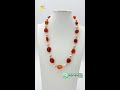 Orange Carnelian with Pearls | Kattu Teega Making Necklace | Premium Customized Jewellery