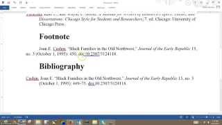 Difference between footnote and bibliography