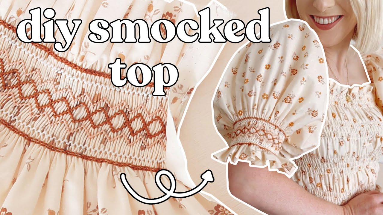 DIY Smocked Top Made from 3 Rectangles of Fabric! (Ultimate SLOW FASHION) 