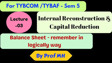 #03 -TYBCOM-TYBAF (FA5) - Financial Accounting --Internal Reconstruction  - Balance Sheet Format