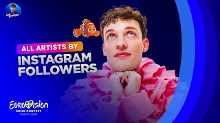 Eurovision 2024: All Artists by Instagram Followers (UPDATE: 05\/04\/2024)