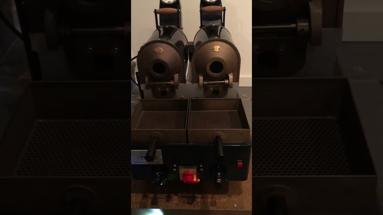 Probat BRZ2 Used Coffee Roaster - Gas - Double Barrel - Sample Size -