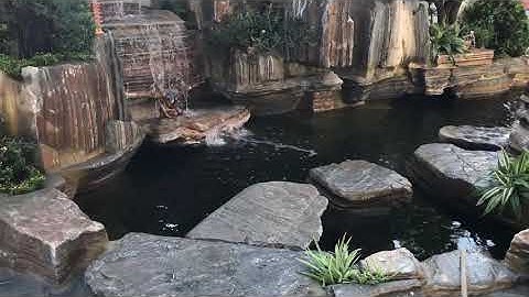 Hồ koi đẹp - kết hợp núi non bộ đá Cổ thạch . Lh 0977865856