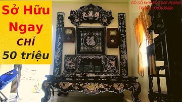 ✅ Sập Gụ Tủ Chè giá chỉ 50 Triệu Chiếc Tủ Khảm Liên Chi ốc Đỏ Singarpore | Khảm Ốc Đẹp